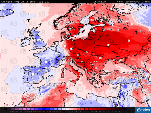 Anomalie climatiche previste per martedì pomeriggio