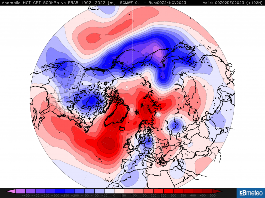 anomalie geopotenziale a 500 hPa 