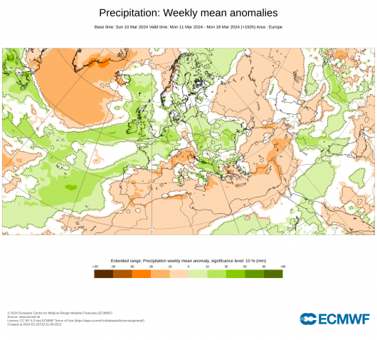 anomalie precipitazioni 11-18 marzo 