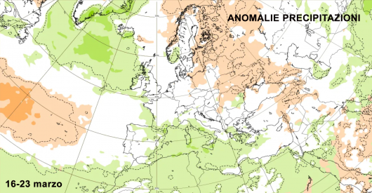 anomalie precipitazioni Ecmwf