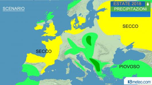 anomalie precipitazioni estate 2018