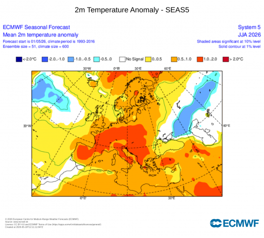 anomalie temperatura estate 2026
