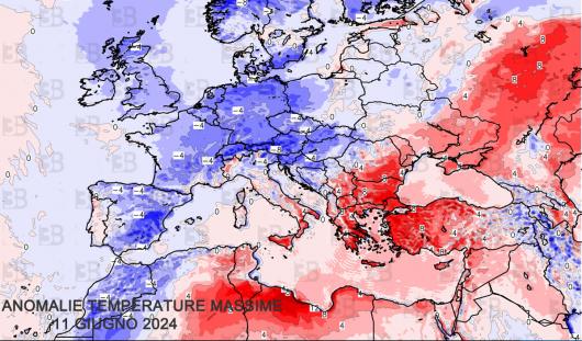 anomalie temperature attese in settimana