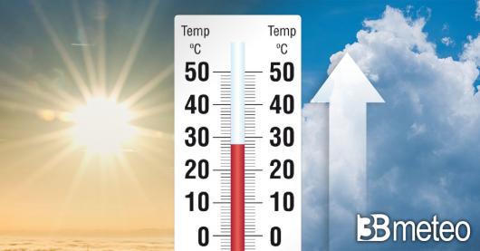 Anticiclone in rinforzo e temperature in aumento