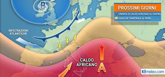 Anticiclone nord africano in espansione verso il Centro-Sud Italia