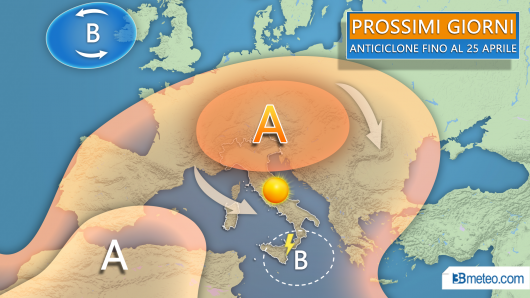 Anticiclone protagonista fino al 25 aprile