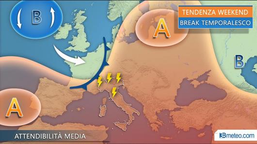 break temporalesco nel weekend