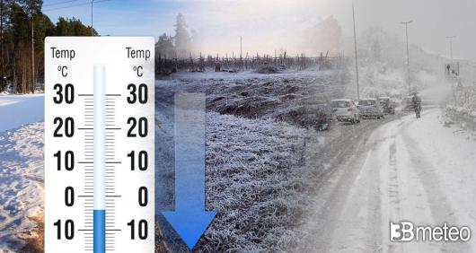 Brusco calo termico, torna la neve con forti gelate fino in pianura