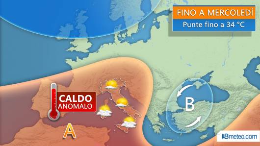 Caldo anomalo e alta pressione 