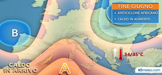 Caldo in aumento nel fine settimana