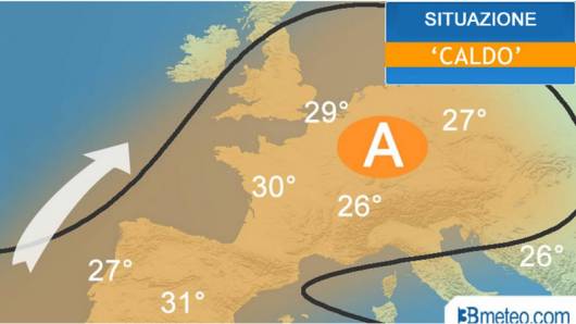 caldo su mezza Europa