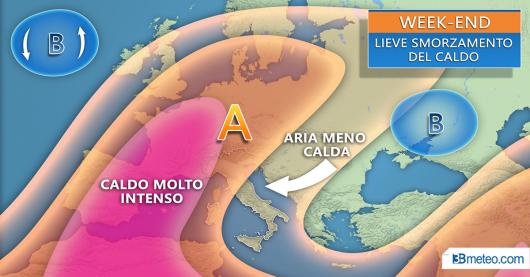 Canicola in attenuazione nel weekend