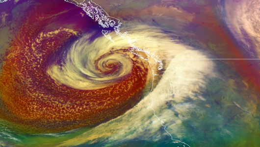ciclone bomba sul Pacifico - fonte Eumetsat