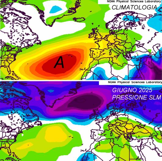 confronto pressione al livello del mare