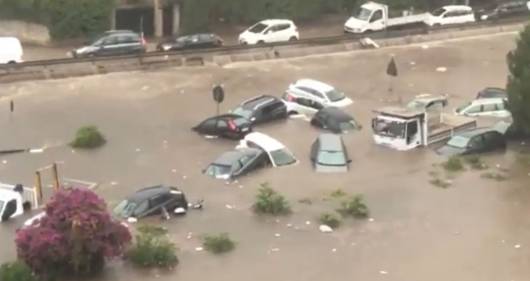 Cronaca meteo diretta: nubifragio e alluvione a Palermo
