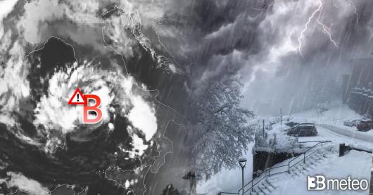 Cronaca meteo Italia, vortice sul Tirreno
