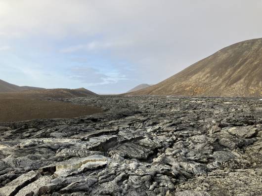 Distese di lava solidificata sul Fagradalsfjall, zona Sudovest dell'Islanda