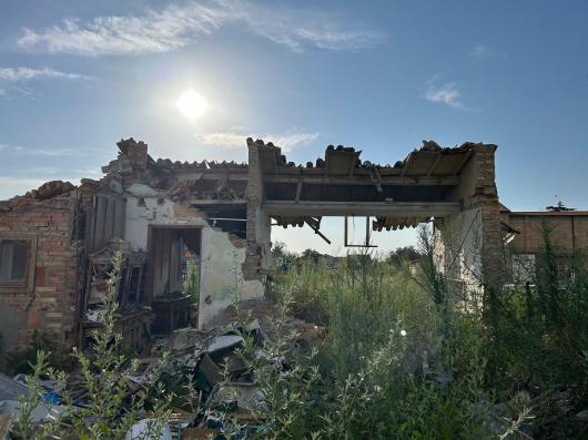 Edificio distrutto durante l'alluvione