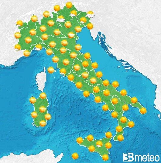 Il tempo previsto per la giornata di dopodomani