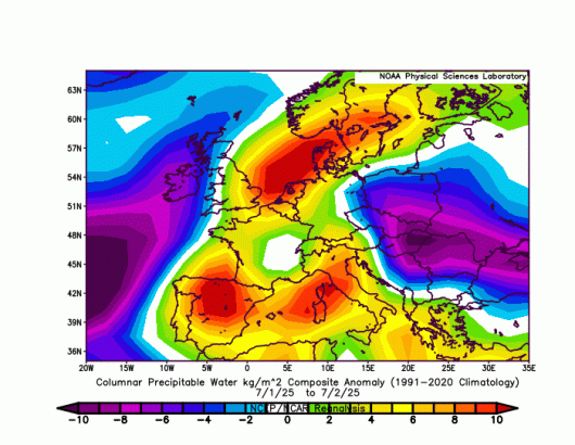 Elevato contenuto di acqua precipitabile