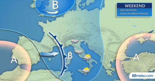 Evoluzione attesa per il fine settimana