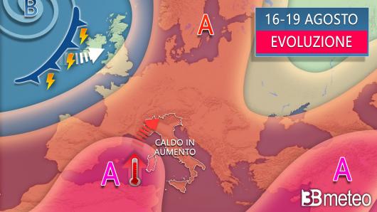 Evoluzione fino al 19 agosto
