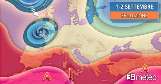 Evoluzione meteo 1-2 settembre
