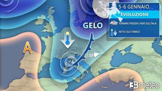 Evoluzione meteo 5/6 gennaio