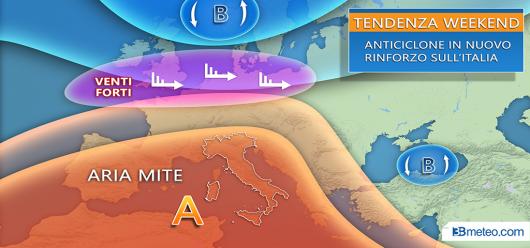 Evoluzione meteo del weekend