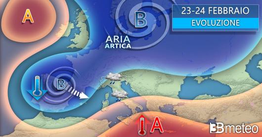 Evoluzione meteo fino a venerdì