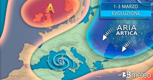 Evoluzione meteo inizio marzo