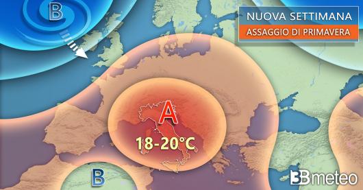 Evoluzione meteo nuova settimana