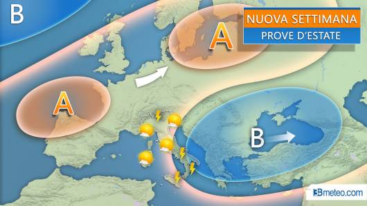 Evoluzione meteo nuova settimana