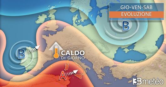 Evoluzione meteo prossimi giorni