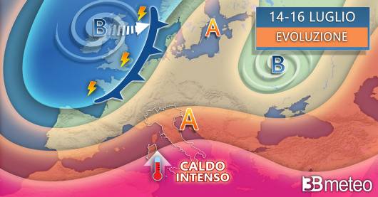 Evoluzione meteo weekend