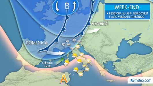 Evoluzione possibile per il weekend 