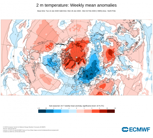 fine mese: anomalie temperature