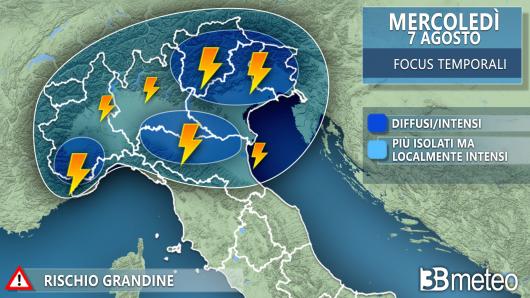 Focus temporali mercoledì 7 agosto