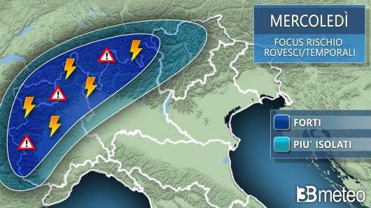 Focus temporali mercoledì prossime ore