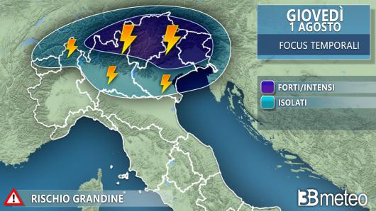 Focus temporali prossime ore