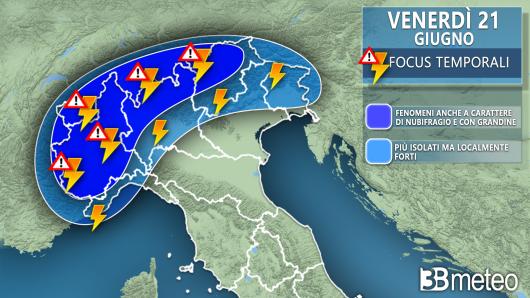 Focus temporali venerdì