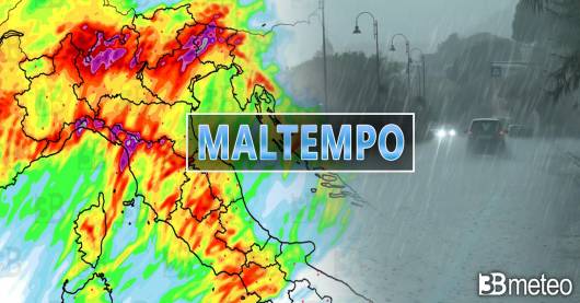 Forte maltempo in arrivo soprattutto al Centro Nord