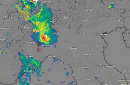 Forti temporali in atto al Nord
