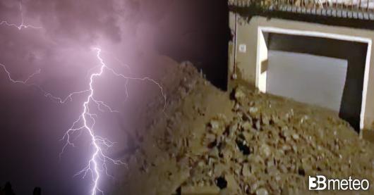 Forti temporali notturni sul comasco, frane