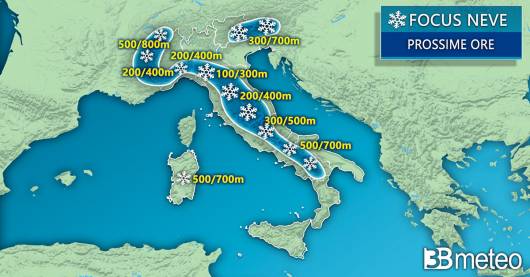 Foscus neve lunedì