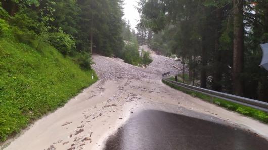 Frana a Vigo di Cadore (Immagine di Rete Meteo Amatori)
