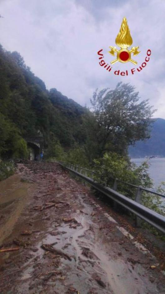 Frana nel comasco