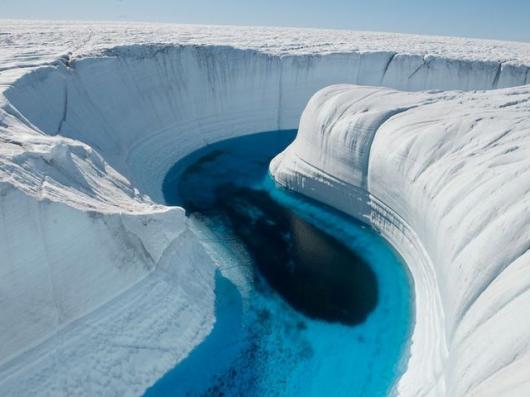 Ghiacci della Groenlandia in rapida fusione. Immagine di repertorio