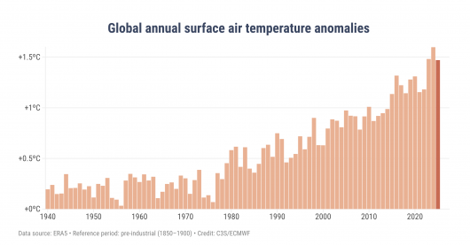 Globo: trend di lungo periodo delle anomalie temperatura