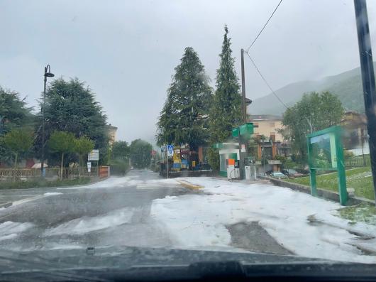 Grandine in Valcava